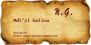 Mözl Galina névjegykártya